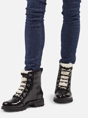 Sorel Womens Lennox Lace Cozy Boots | Black